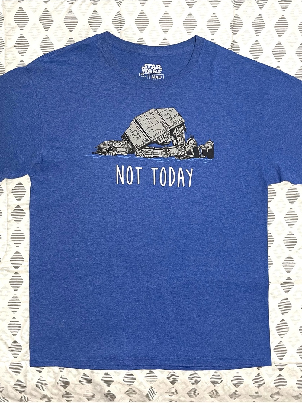 Star Wars AT-AT Not Today Graphic Tee - Mad Engine & Soft - Size Large